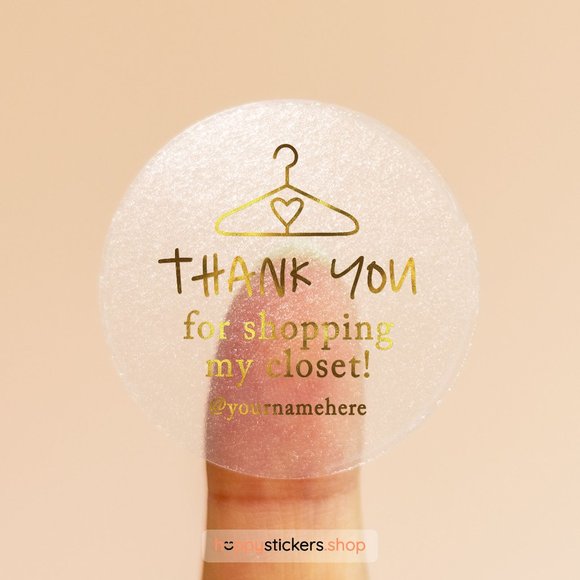 Thank You For Shopping My Closet! Stickers & Labels with your custom text - Picture 12 of 17